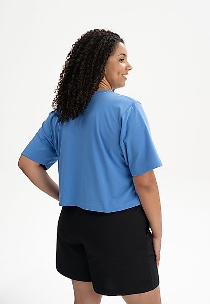 MELA Kurzarmshirt Cropped T-Shirt DESNA Rippbündchen günstig online kaufen