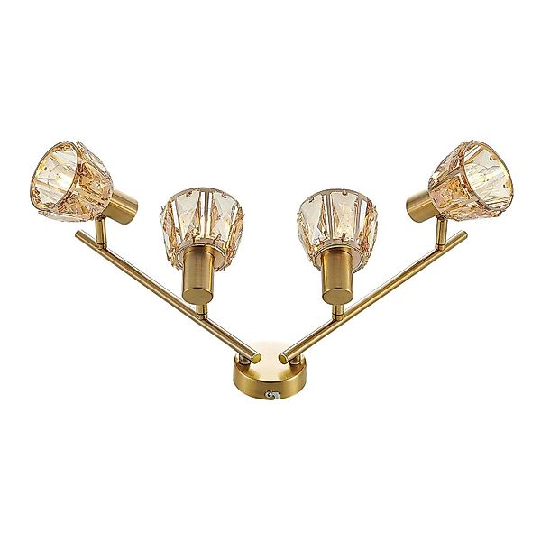 Lindby Deckenlampe Kosta 9624926 Modern in Gold Messing aus Metall 4-flammi günstig online kaufen