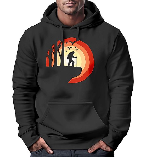 Neverless Hoodie Hoodie Herren Wander-Motiv Trekking günstig online kaufen