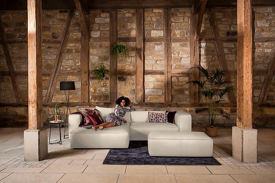 W.SCHILLIG Ecksofa "around-the-block", (Spar-Set), inklusive Hocker, mit el günstig online kaufen