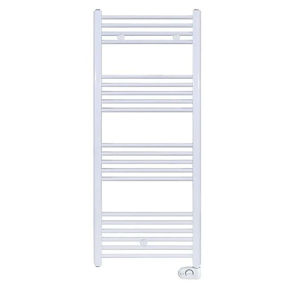 Belrad Elektrischer Badheizkörper mit Thermostat Weiß 1200x500 mm 695 W 230 günstig online kaufen
