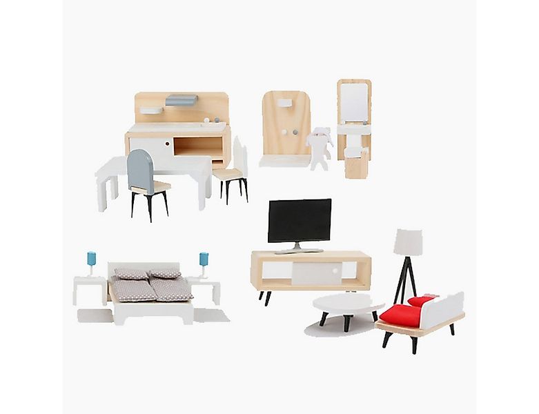 Small Foot Puppenhausmöbel Puppenhausmöbel Komplett-Set (spar packung, 28tl günstig online kaufen