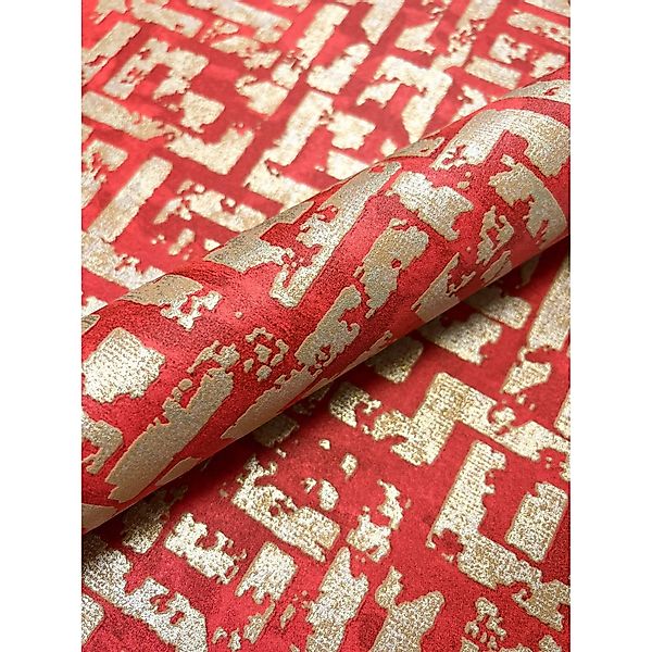 Newroom Vliestapete Timba Red Leicht Glänzend Grafisch FSC® günstig online kaufen