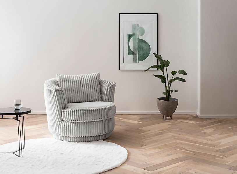 Home affaire Drehsessel »MAISIE, Lese-Sessel, Love Seat,« trendige Stoffe M günstig online kaufen