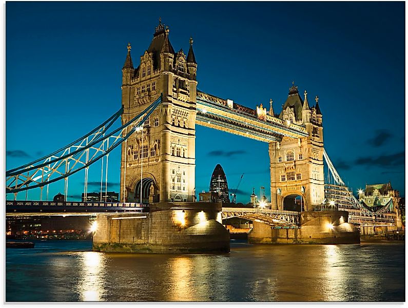 Artland Glasbild "Tower Bridge Abenddämmerung London" Brücken 1 Stk. tlg. i günstig online kaufen