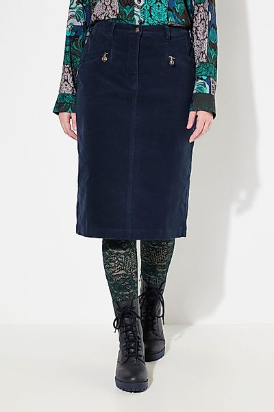 Ulla Popken Jerseyrock Cord-Rock Mony Reißverschlusstaschen günstig online kaufen