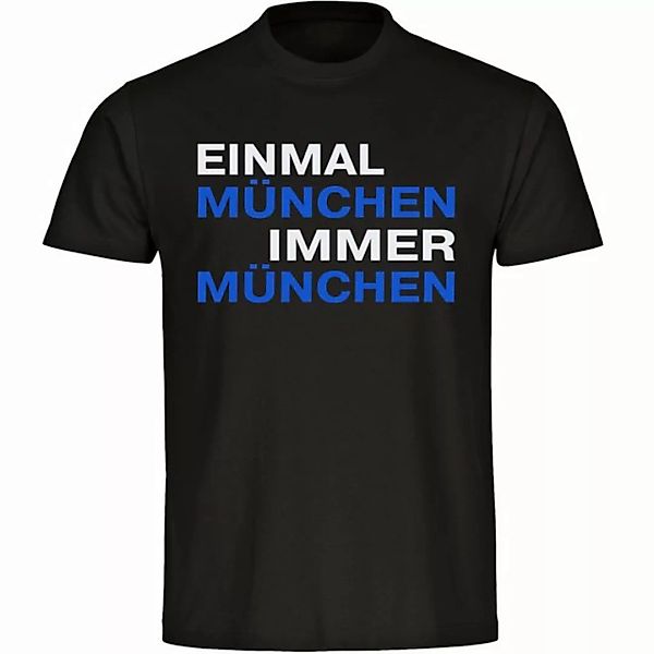 multifanshop T-Shirt Herren München blau - Einmal Immer - Männer günstig online kaufen