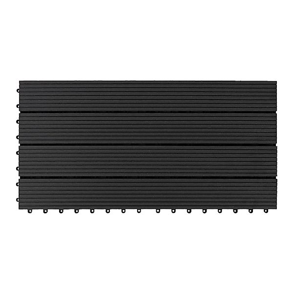 Karat Klickfliesen WPC-Terrassendielen Queen Anthrazit, Holzdielenoptik, günstig online kaufen