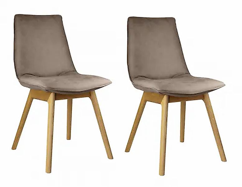 andas Esszimmerstuhl »Ramon«, (Set), 2 St., Microfaser, mit Massivholzbeine günstig online kaufen