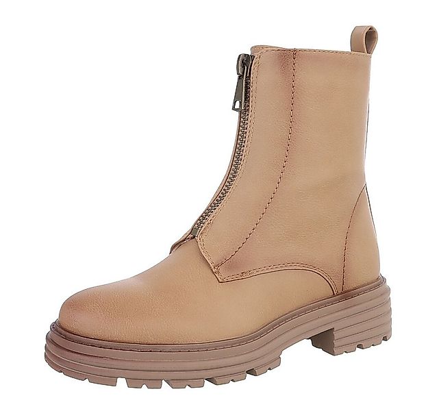 Ital-Design Damen Freizeit Plateaustiefelette (87531868) Blockabsatz Stiefe günstig online kaufen