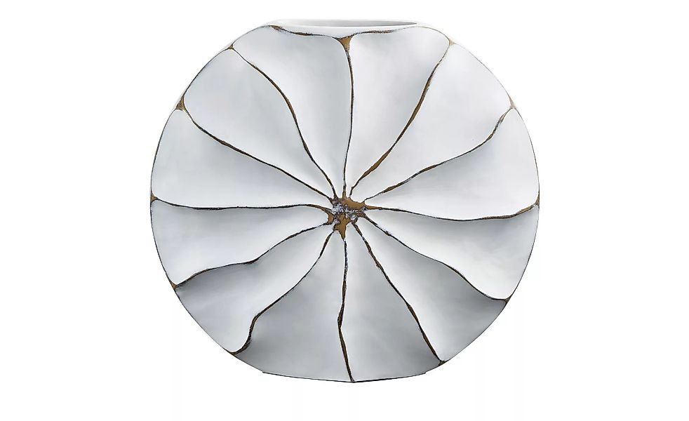 Deko-Vase - weiß - Polyresin (Kunstharz) - 31 cm - 28,5 cm - 9,5 cm - Scont günstig online kaufen