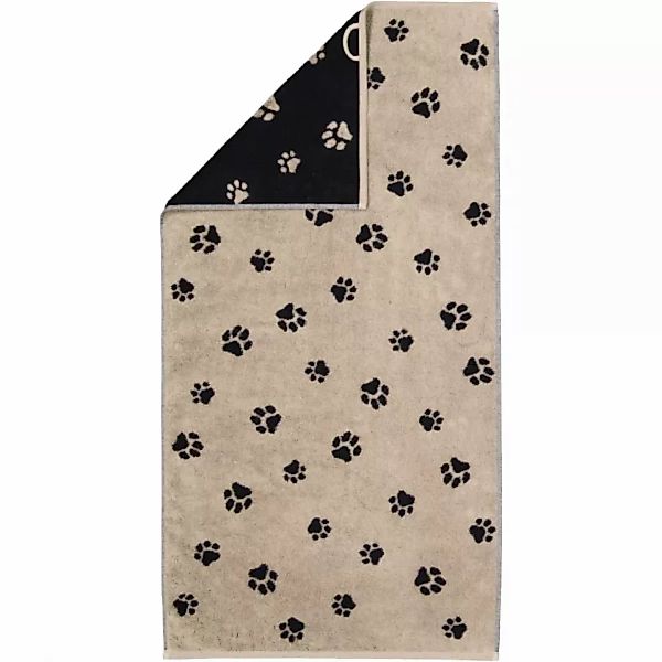 Cawö Handtücher We love Dogs Paws 6247 - Farbe: Schwarz-Beige - 93 - Handtu günstig online kaufen