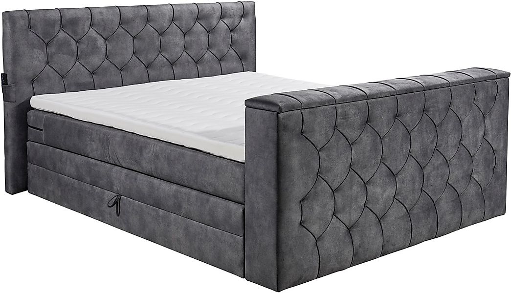 ED EXCITING DESIGN Boxspringbett »Springdale«, mit Bettkasten, motorisierte günstig online kaufen
