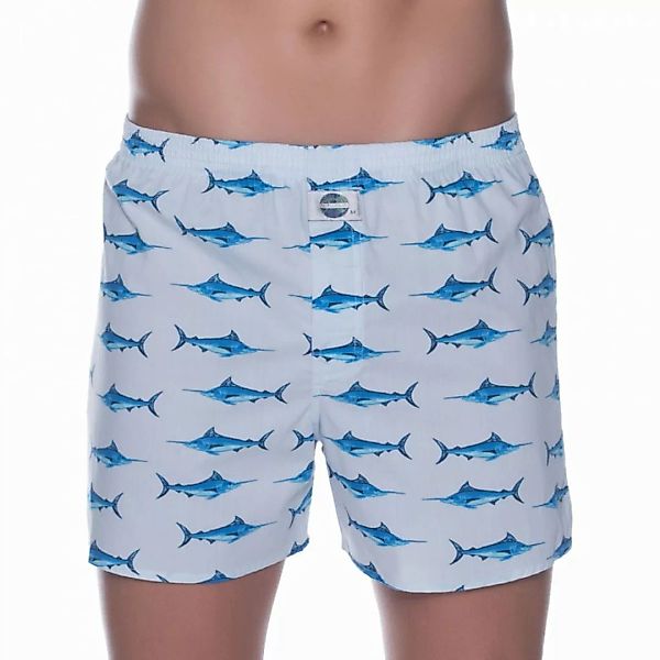 D.E.A.L International Boxershorts Hellblau mit Schwertfisch Motiv günstig online kaufen