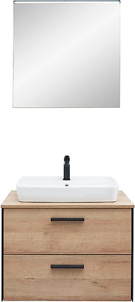 Saphir Badmöbel-Set »Quickset 395 2-teilig, Keramik-Aufsatzbecken mit LED-S günstig online kaufen
