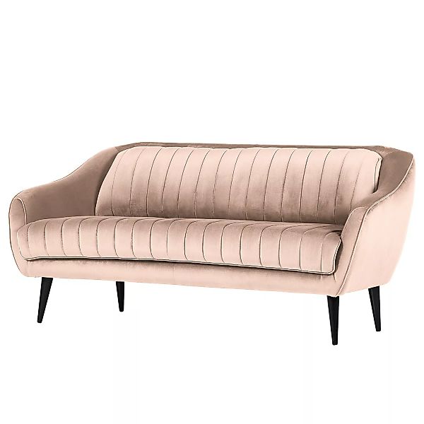 home24 Red Living Sofa Margon 2-Sitzer Hellrosa Samt 190x83x90 cm günstig online kaufen