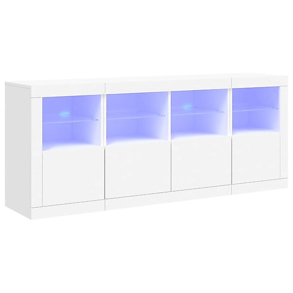 vidaXL Sideboard mit LED-Leuchten Weiß 163x37x67 cm 3209072 günstig online kaufen