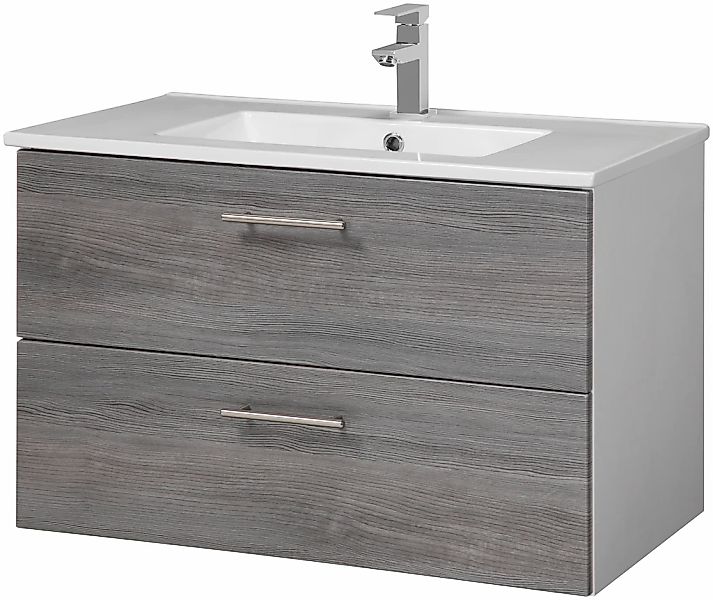 welltime Waschtisch "Trento Badezimmerschrank mit Becken" Badmöbel in Breit günstig online kaufen