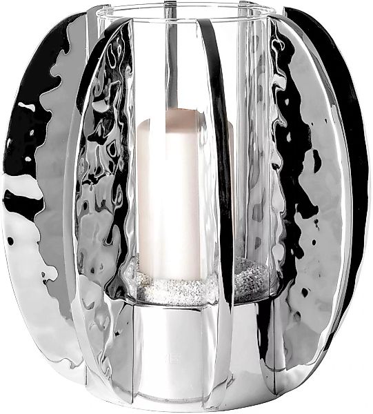 Fink Windlicht »GLAMOUR«, (1 St.), Kerzenhalter mit Glas, vernickelt, mit g günstig online kaufen
