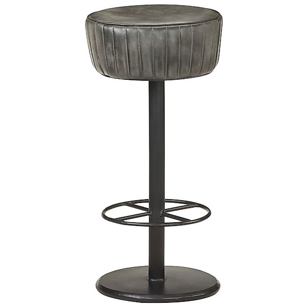 vidaXL Barhocker Barhocker Grau Echtleder (1 günstig online kaufen