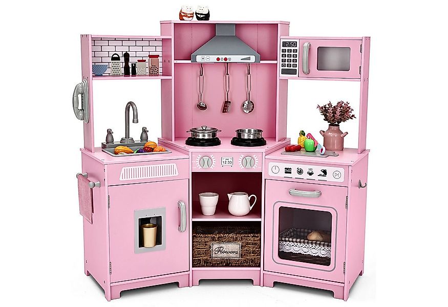 JOYLDIAS Spielküche Kinder Spielküche Holz, Ecke Holz Pretend Kinderküche S günstig online kaufen