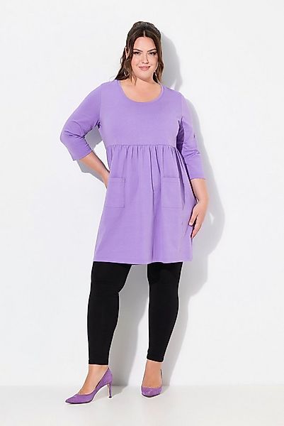 Ulla Popken Longshirt Longshirt A-Linie Rundhals 3/4-Arm Taschen günstig online kaufen