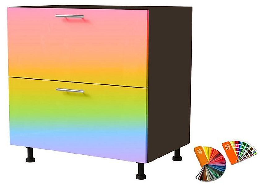 Feldmann-Wohnen Unterschrank Brerra (D2/80, 2 Schubladen, Blum Metabox (Tei günstig online kaufen