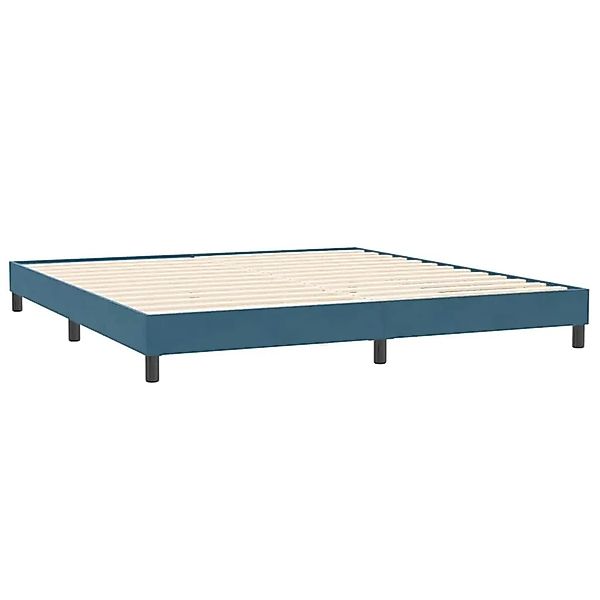 vidaXL Bettgestell Ohne Matratze Dunkelblau 200x220 cm Samt 4101425 günstig online kaufen