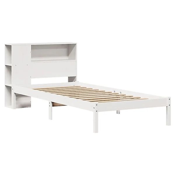 vidaXL Massivholzbett mit Regal ohne Matratze Weiß 90x190 cm Kiefer 3321562 günstig online kaufen