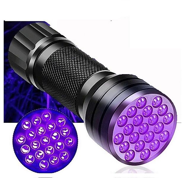 Hikity Taschenlampe UV Taschenlampe Schwarzlicht 21 LED Taschenlicht Bernst günstig online kaufen