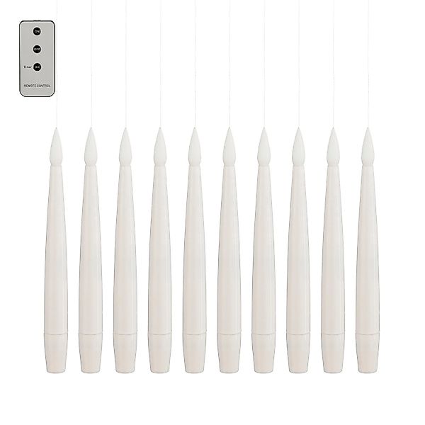 Mica Decorations LED-Kerzen Schwebende 15,5 cm x Ø 1,5 cm Weiß günstig online kaufen