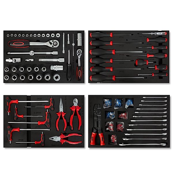 EBERTH Multitool Werkzeug Set 81 Teile für Werkzeugwagen für 4 Schubladen R günstig online kaufen
