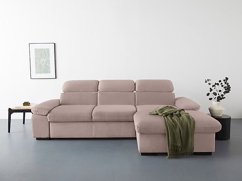COTTA Ecksofa »Lola L-Form mit Kopfteilfunktion & Hocker«, (Set, mit Hocker günstig online kaufen
