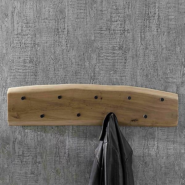 Garderobenhakenleiste aus Akazie Massivholz Loft Design günstig online kaufen