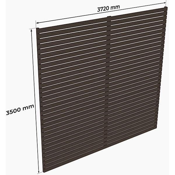 Holzbrüder Carport-Rückwand Ralf Fichte 350 cm x 372 cm Graubraun günstig online kaufen