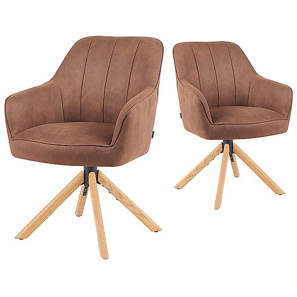 DUBI Möbel Polsterstuhl Mika-Levi 2er-Set, Federkern, günstig online kaufen