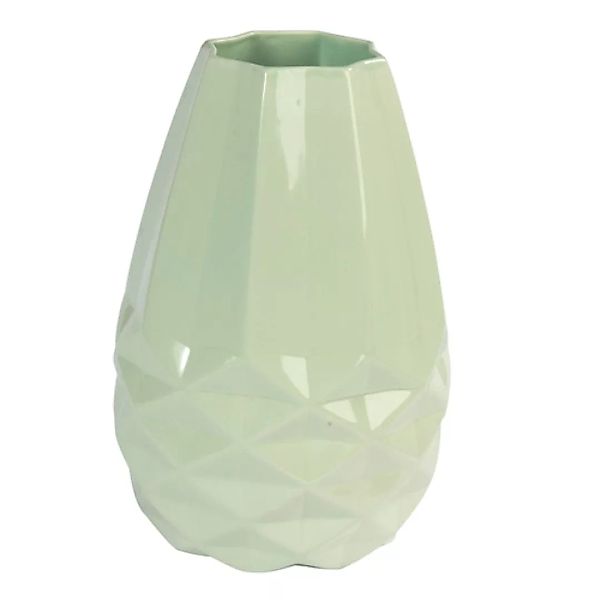 Fairtrade Vase Diamant - Mintgrün Keramik günstig online kaufen