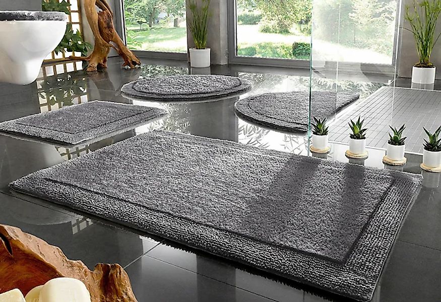 my home Badematte »Kapra, Badvorleger, Badezimmer Teppich«, beidseitig nutz günstig online kaufen
