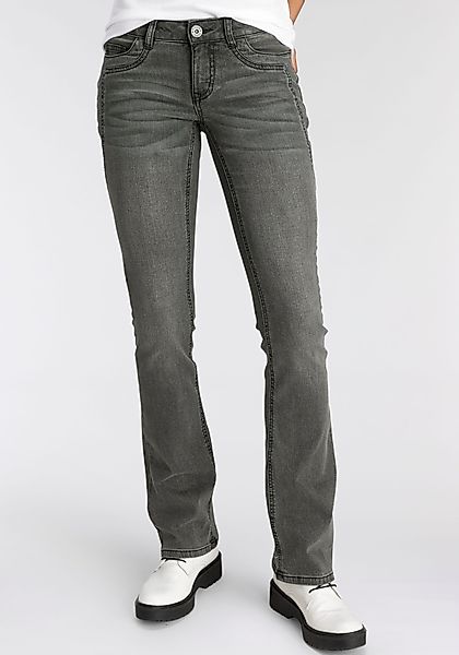 Arizona Bootcut-Jeans "mit Keileinsätzen", ausgestellte Beinform, niedrige günstig online kaufen