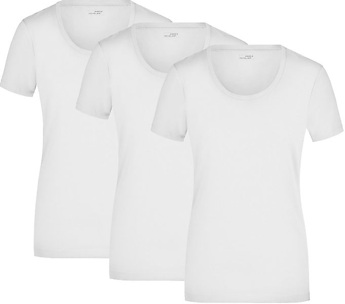 James & Nicholson T-Shirt 3er-Pack Tailliertes Damen Kurzarmshirt mit Halsa günstig online kaufen