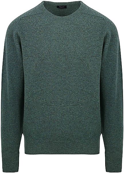 William Lockie O-Auschnitt Pullover Lammwolle Moorland Grün - Größe M günstig online kaufen