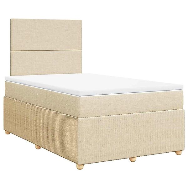 vidaXL Boxspringbett mit Matratze Creme 120x200 cm Stoff 3292021 günstig online kaufen
