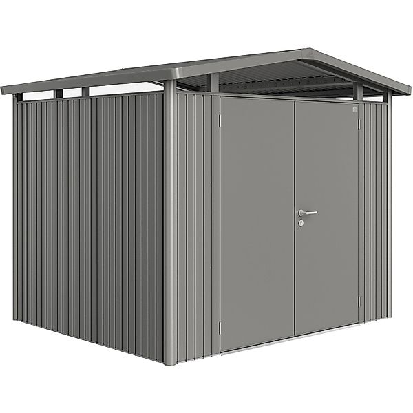 Biohort Gerätehaus "PANORAMA Gr. P3 quarzgrau-metallic mit Doppeltür", aus günstig online kaufen