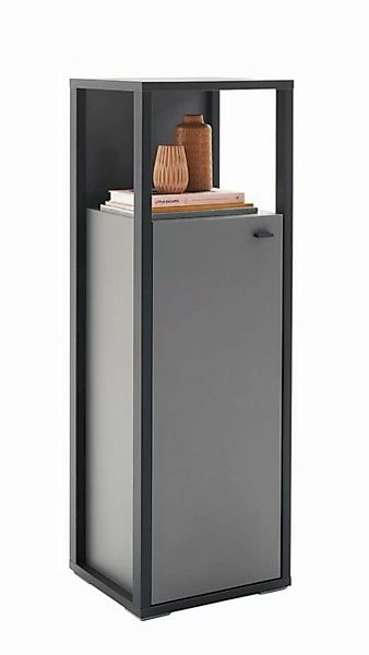 MCA furniture Vitrine Highboard Luxor klein, Royal Grey / anthrazit, LED Be günstig online kaufen