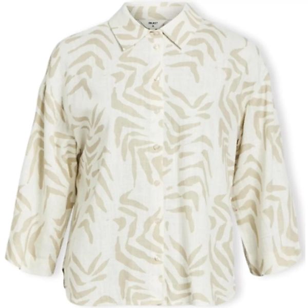Object  Blusen Emira Shirt L/S - Sandshell/Natural günstig online kaufen