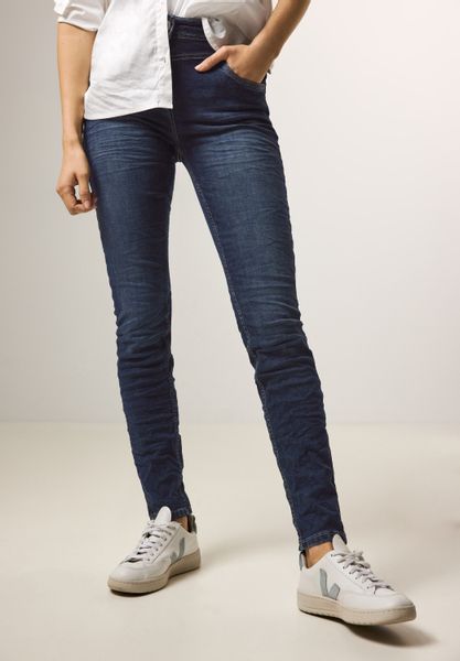 Cecil Slim-fit-Jeans "Style Vicky" in blauer Waschung günstig online kaufen
