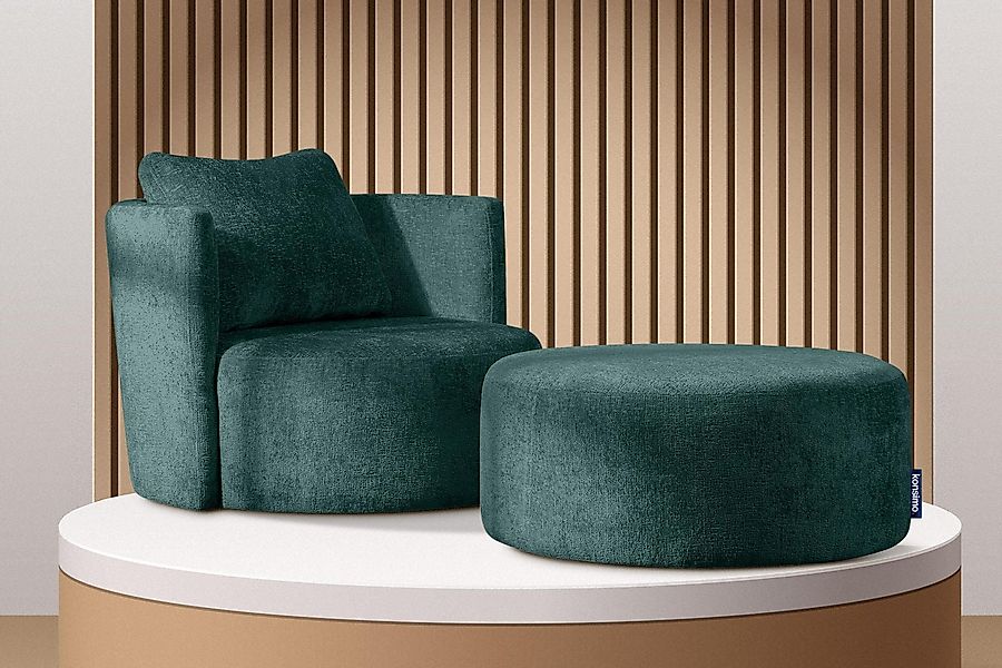KONSIMO® Drehsessel Loungesessel RAGGI, mit 360° günstig online kaufen