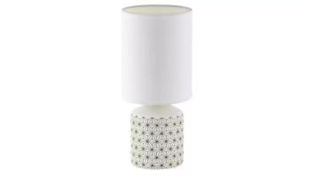 Nachttischlampe Weiß Schalter Stoff blendarm E14 günstig online kaufen