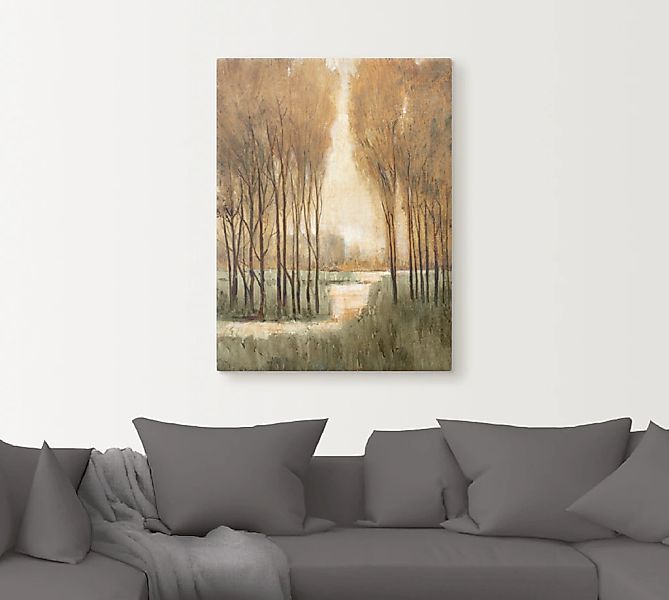 Artland Leinwandbild "Goldener Wald I", Wald, (1 St.), auf Keilrahmen gespa günstig online kaufen