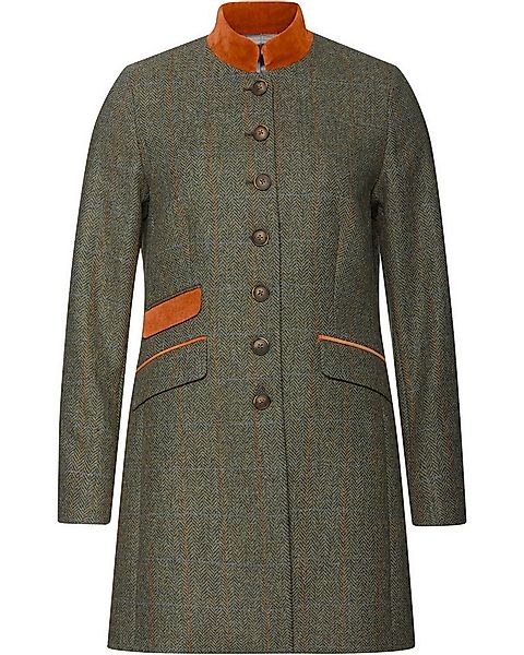 Reitmayer Longblazer Tweed-Gehrock mit Samtdetails günstig online kaufen
